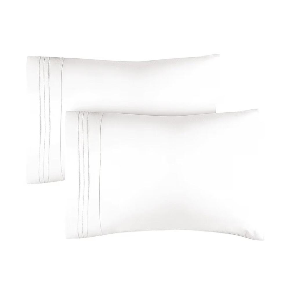 King Standard Pillow Cases Set of 2 - Hotel Quality Color Antique White